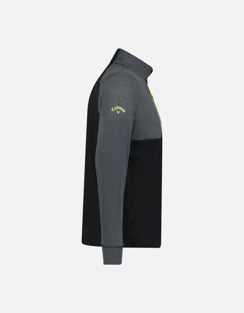 Aquapel Quarter Zip Golf Sweatshirt Black Caviar