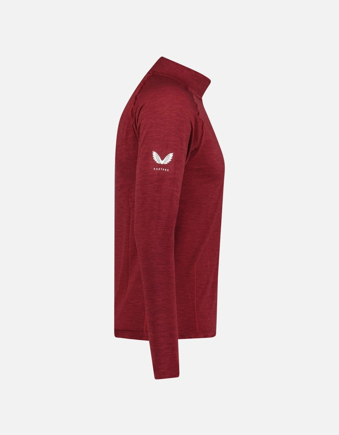 Seamless Long Sleeve Golf Mock Neck  Cabernet Red
