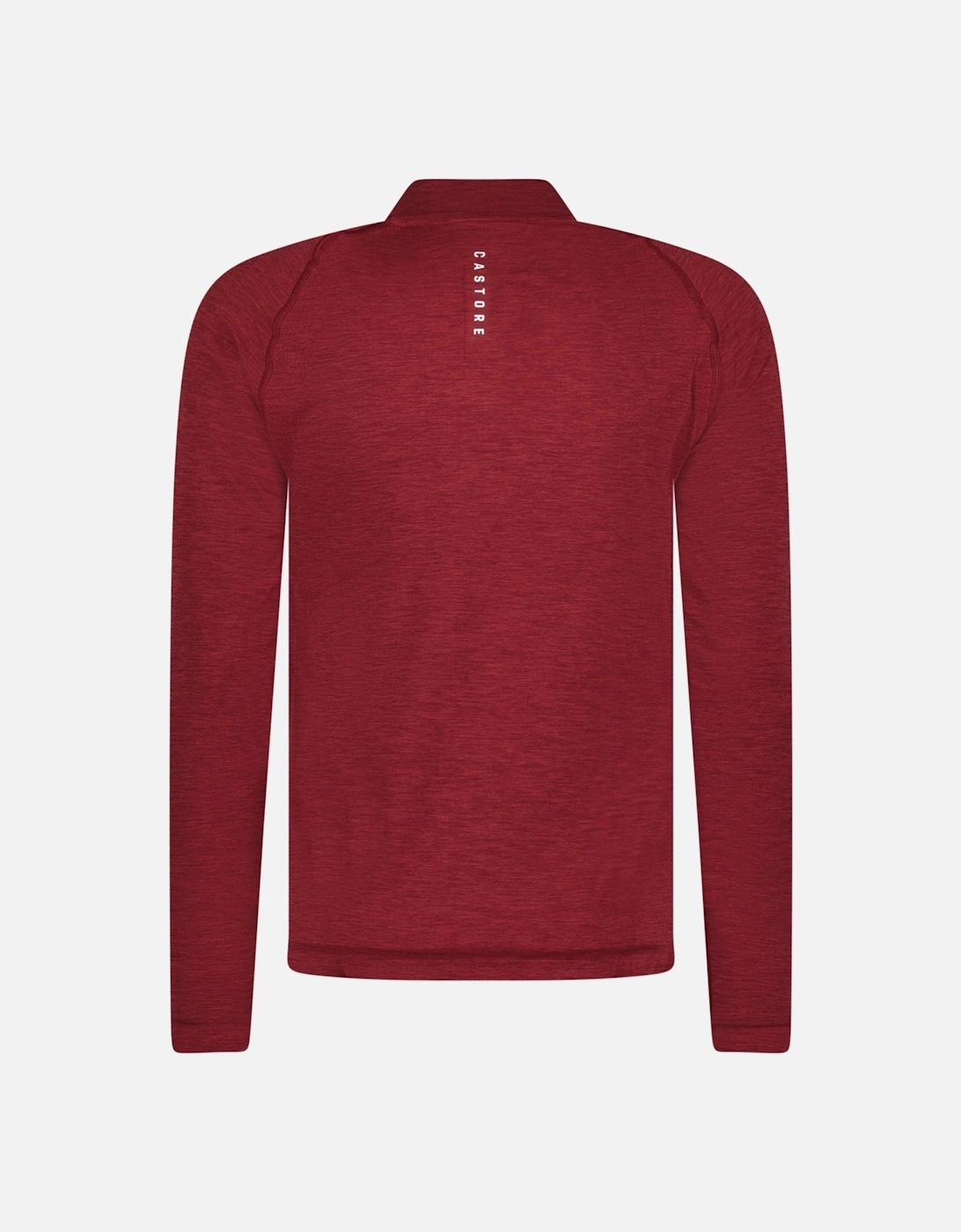 Seamless Long Sleeve Golf Mock Neck  Cabernet Red
