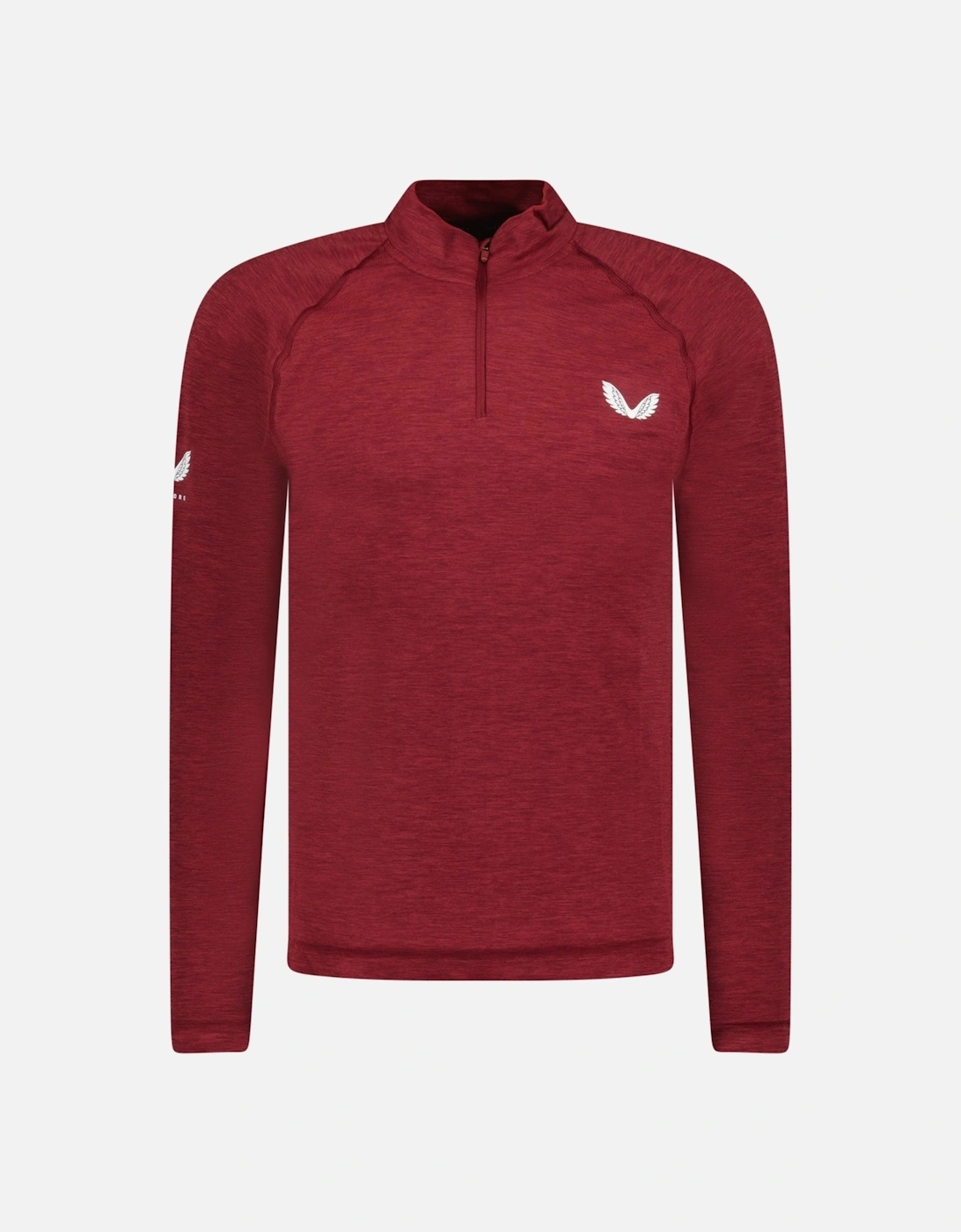 Seamless Long Sleeve Golf Mock Neck Cabernet Red, 4 of 3