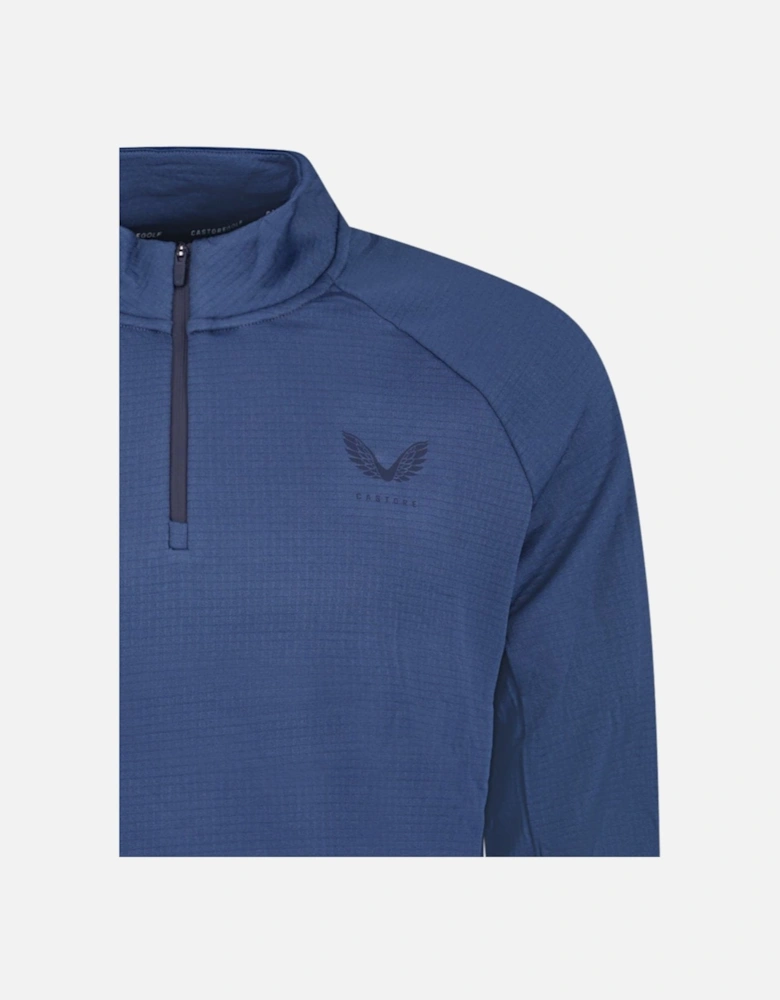 Soft Shell Tech Golf Half Zip Oceana Blue