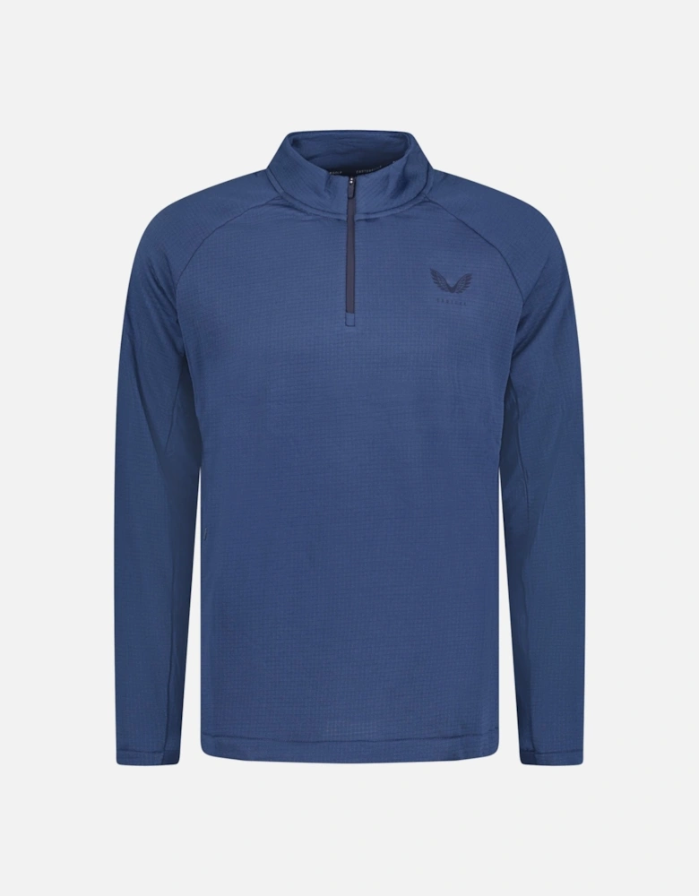 Soft Shell Tech Golf Half Zip Oceana Blue