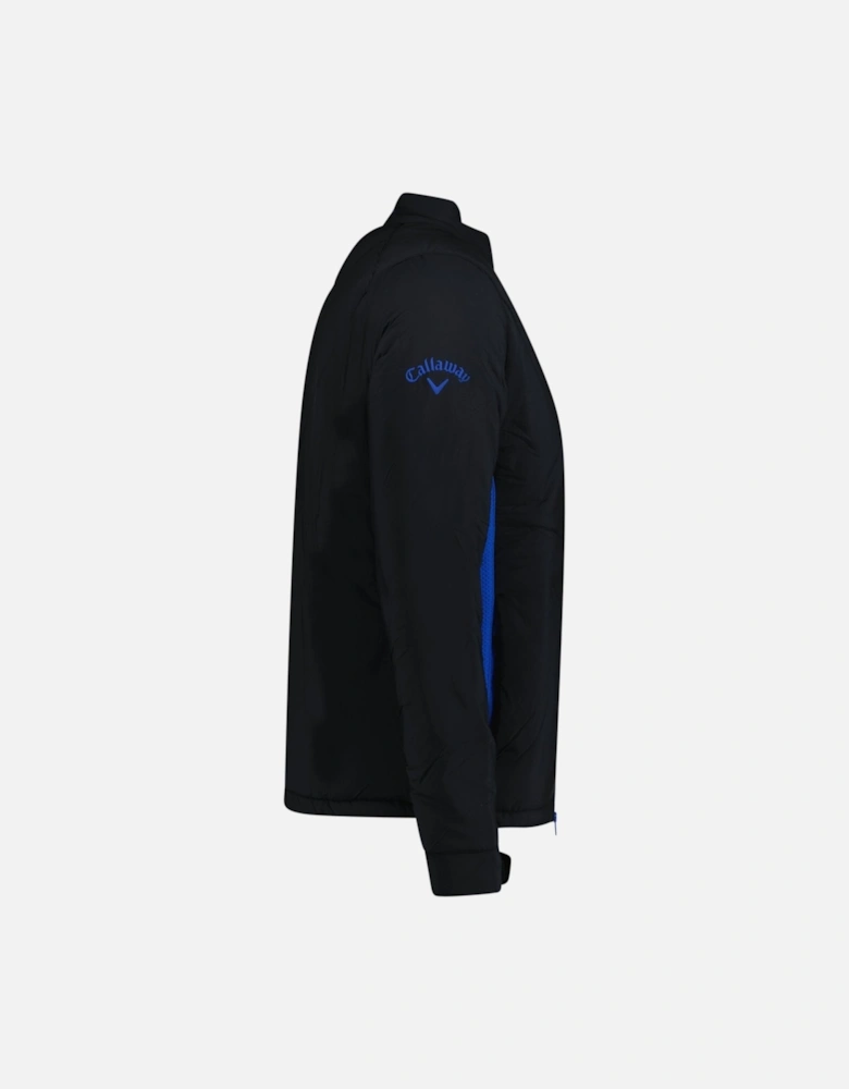 Golf Mixed Media Insulated Jacket Black / Blue Caviar