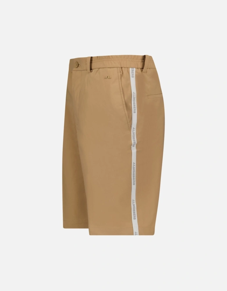 J.Lindeberg Stuart Stripe Golf Shorts  Tiger Brown