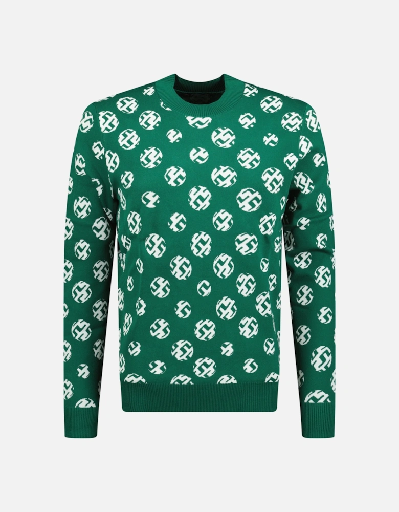 J.Lindeberg Gus Jacquard Golf Sweater  Rain Forest Sphere