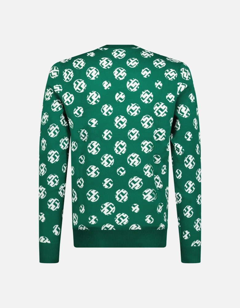 J.Lindeberg Gus Jacquard Golf Sweater  Rain Forest Sphere