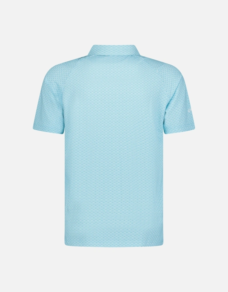 Trademark Print Golf Polo Blue Scuba