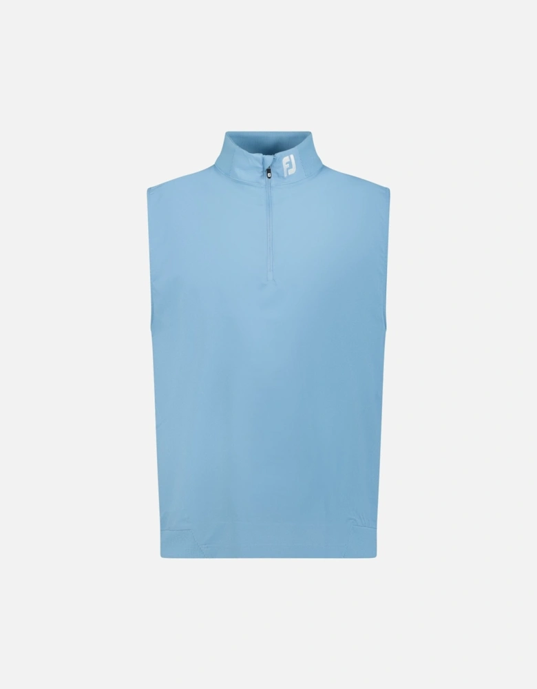 Strech Woven Vest Golf Gilet Light Blue