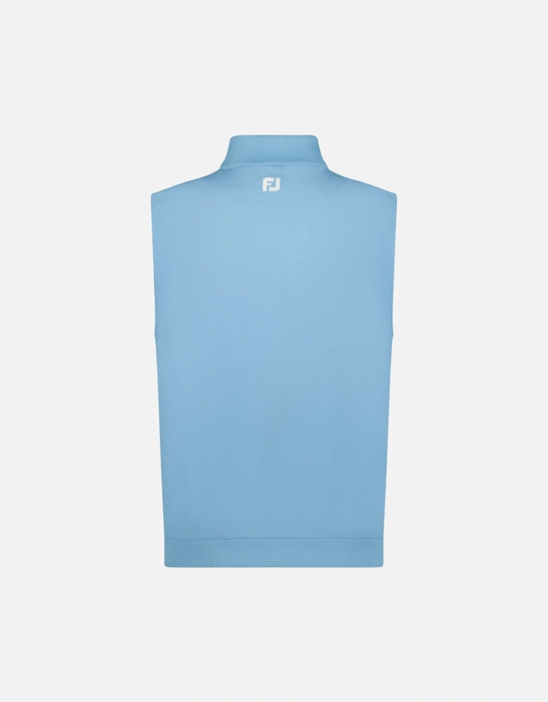 Strech Woven Vest Golf Gilet Light Blue