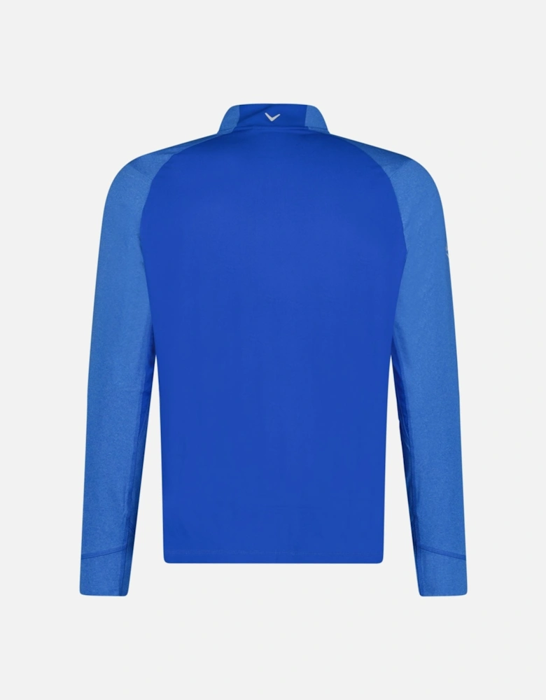 Aquapel Quarter Zip Golf Sweatshirt Blue Lapis