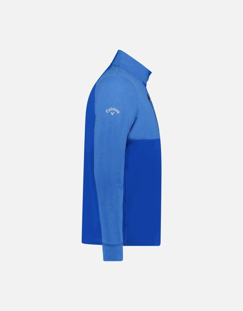 Aquapel Quarter Zip Golf Sweatshirt Blue Lapis