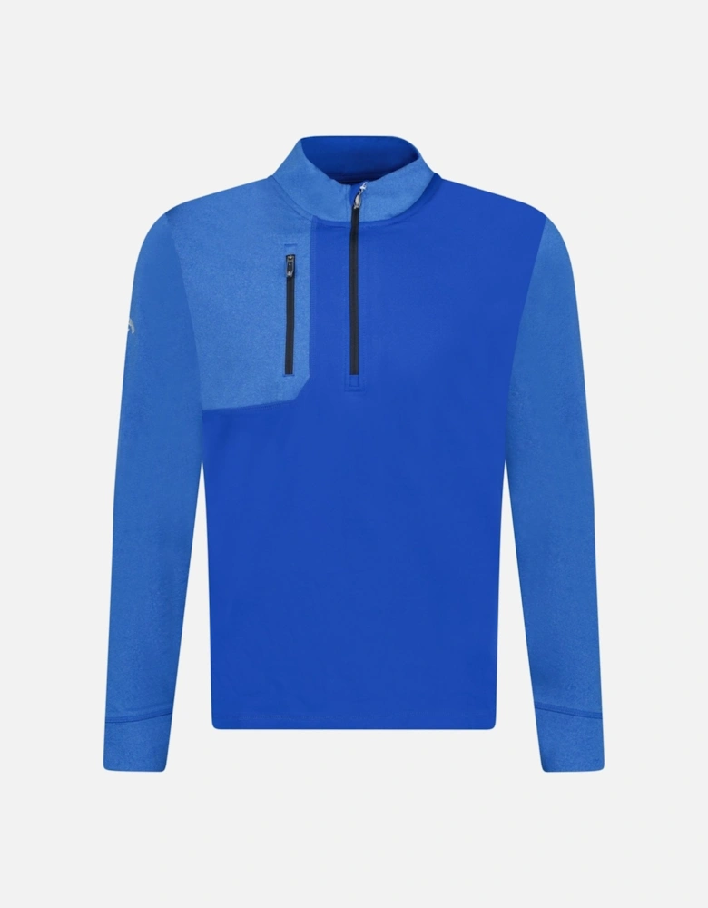 Aquapel Quarter Zip Golf Sweatshirt Blue Lapis