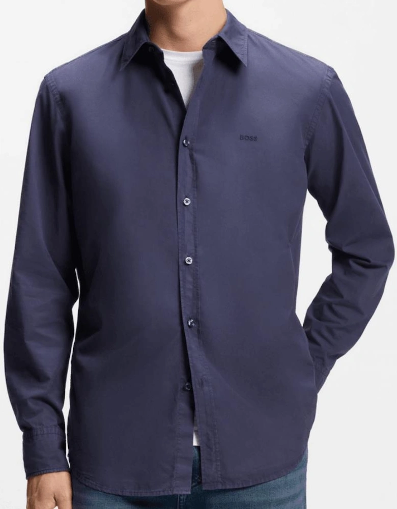 Relegant Cotton Regular Fit Blue Shirt
