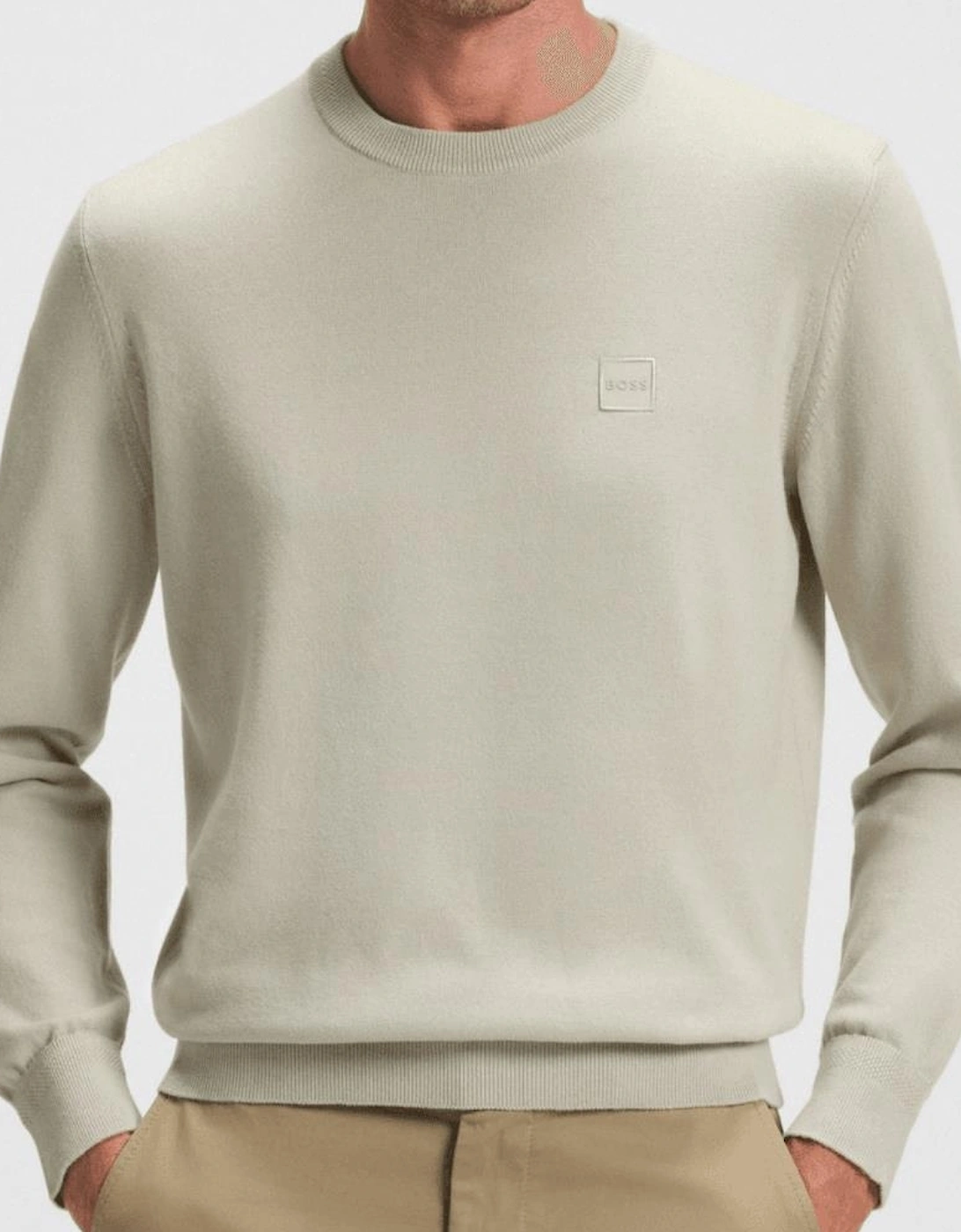 Kanovano Cashmere-Cotton Crew Neck Light Beige Jumper