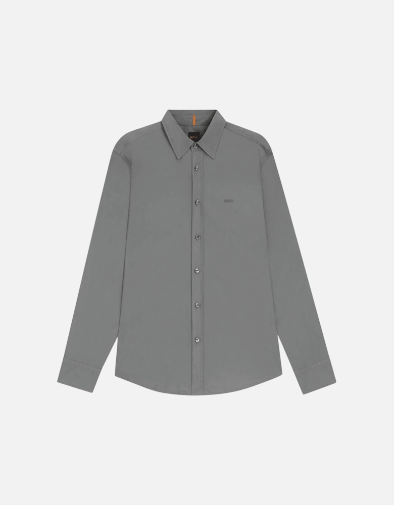 Relegant Cotton Regular Fit Grey Shirt