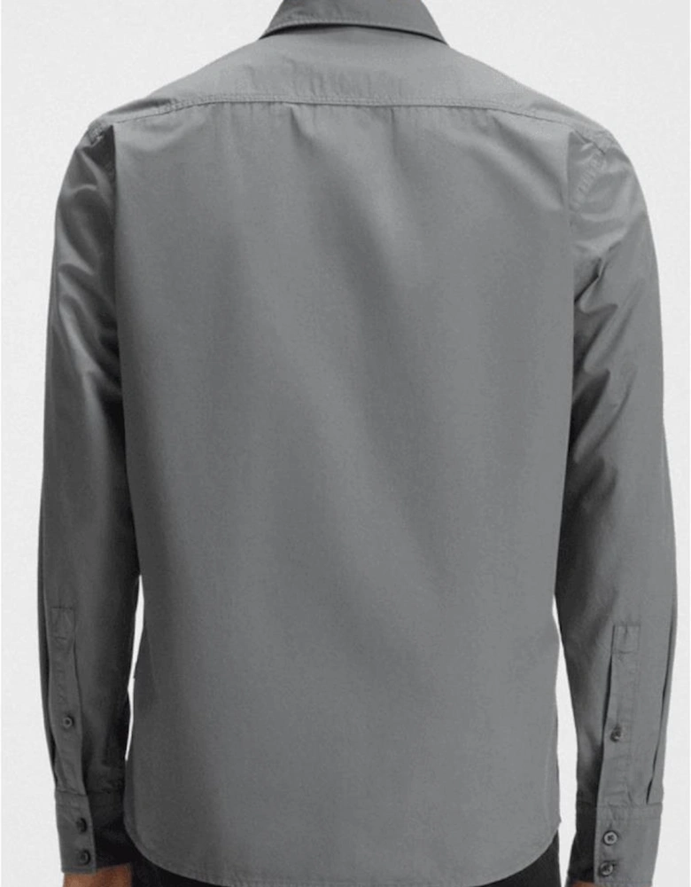 Relegant Cotton Regular Fit Grey Shirt