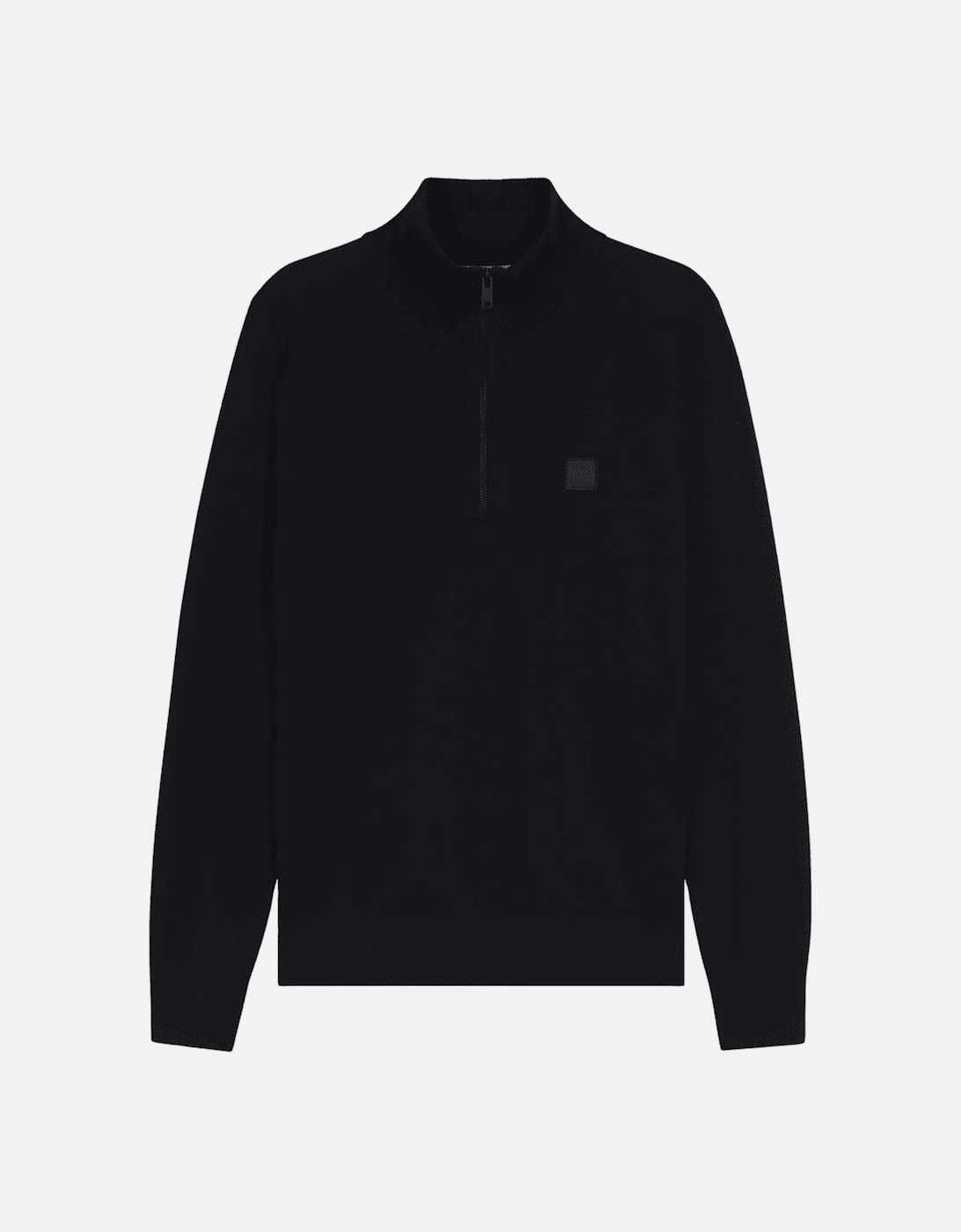 Kannobix Cashmere-Cotton Quarter Zip Navy Jumper, 4 of 3