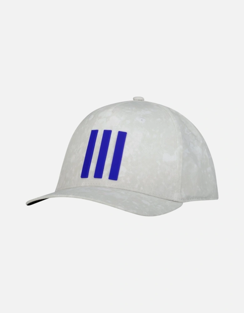 Tour 3 Stripe Print Golf Cap  White Camo