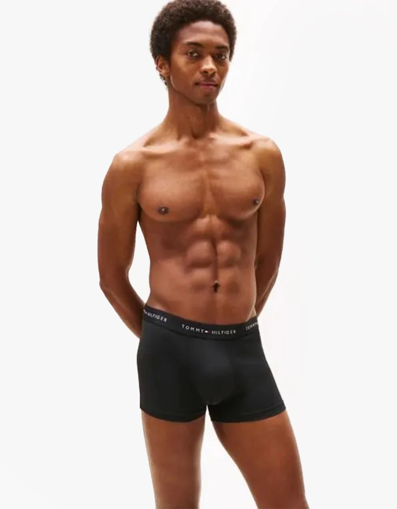 Mens 3 Pack Signature Microfibre Trunks Black