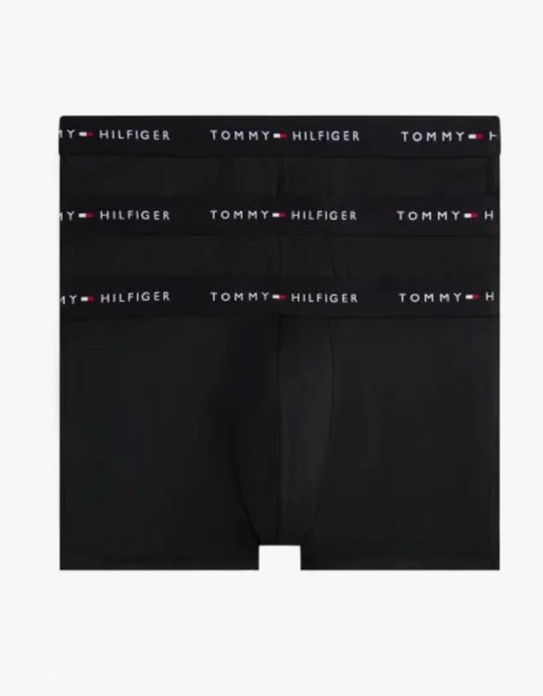 Mens 3 Pack Signature Microfibre Trunks Black