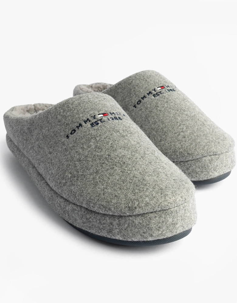 HILFIGER FELT HOUSE Mens House Slippers Universal Grey