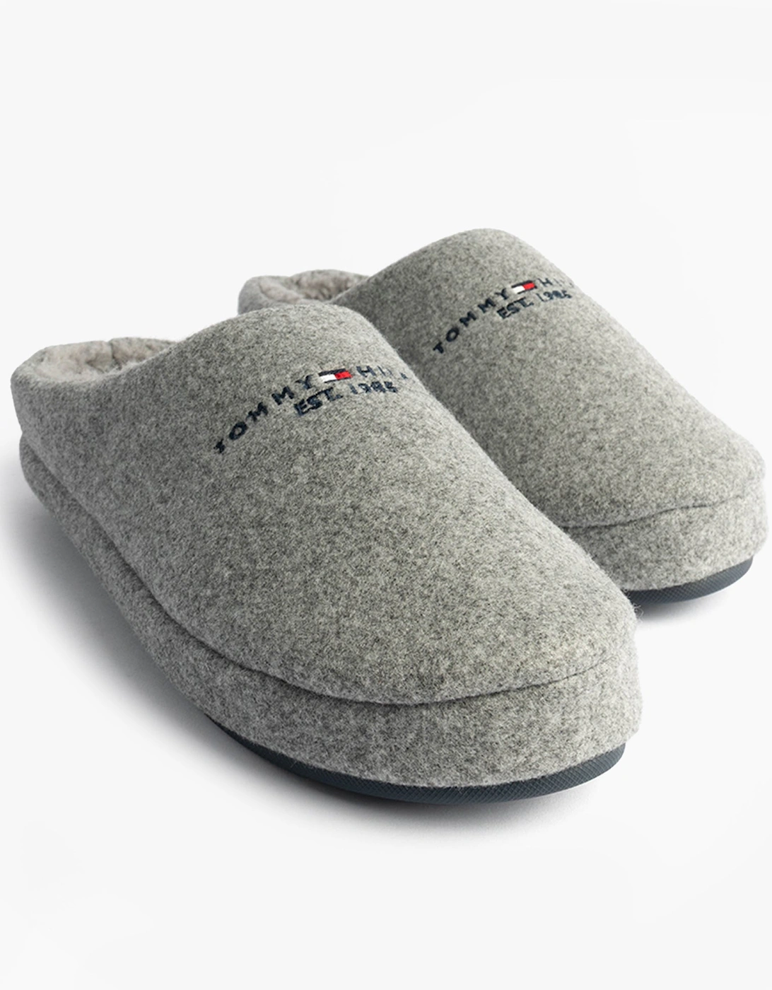 HILFIGER FELT HOUSE Mens House Slippers Universal Grey