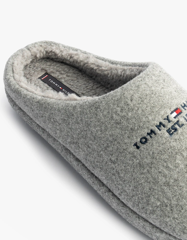 HILFIGER FELT HOUSE Mens House Slippers Universal Grey