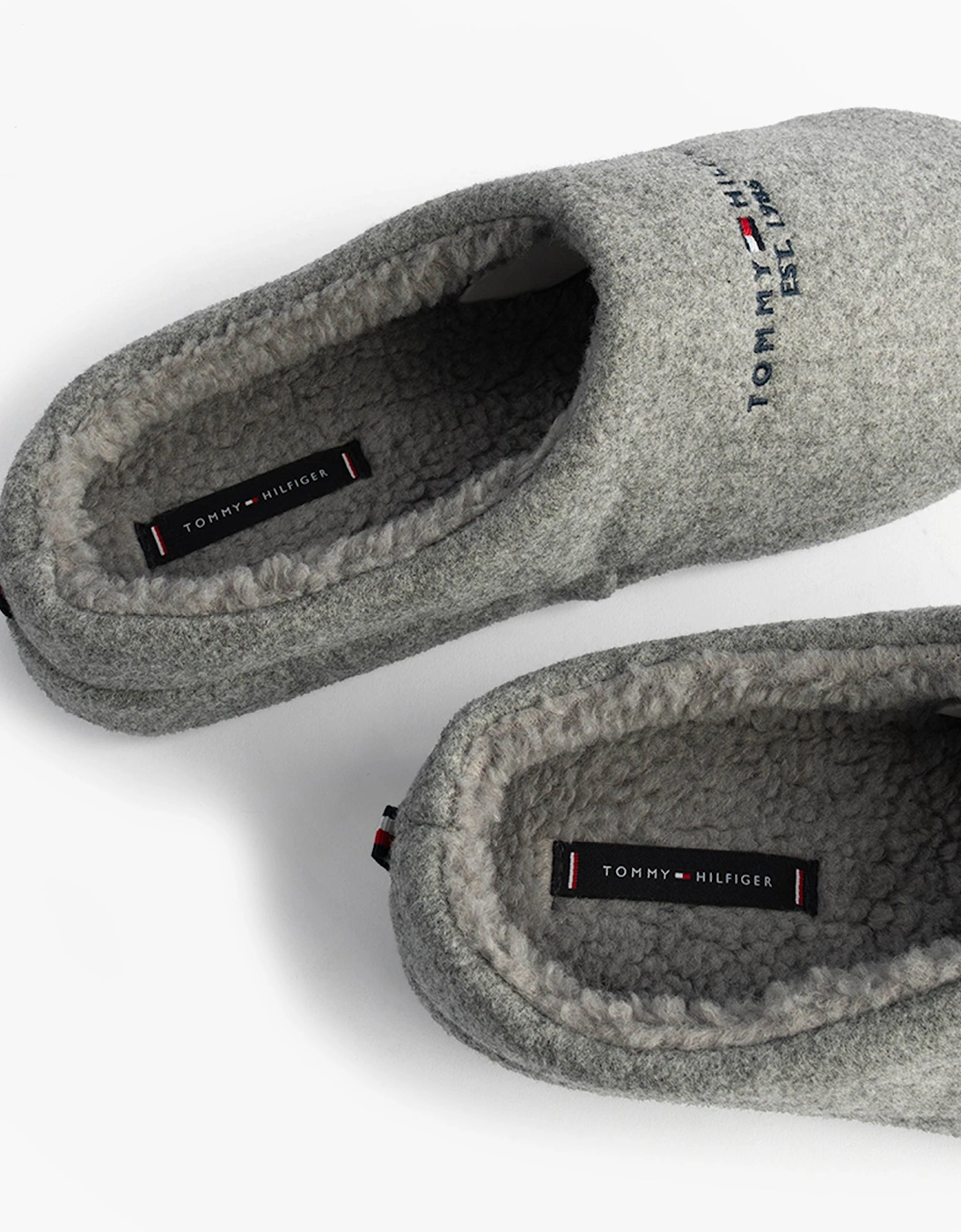 HILFIGER FELT HOUSE Mens House Slippers Universal Grey