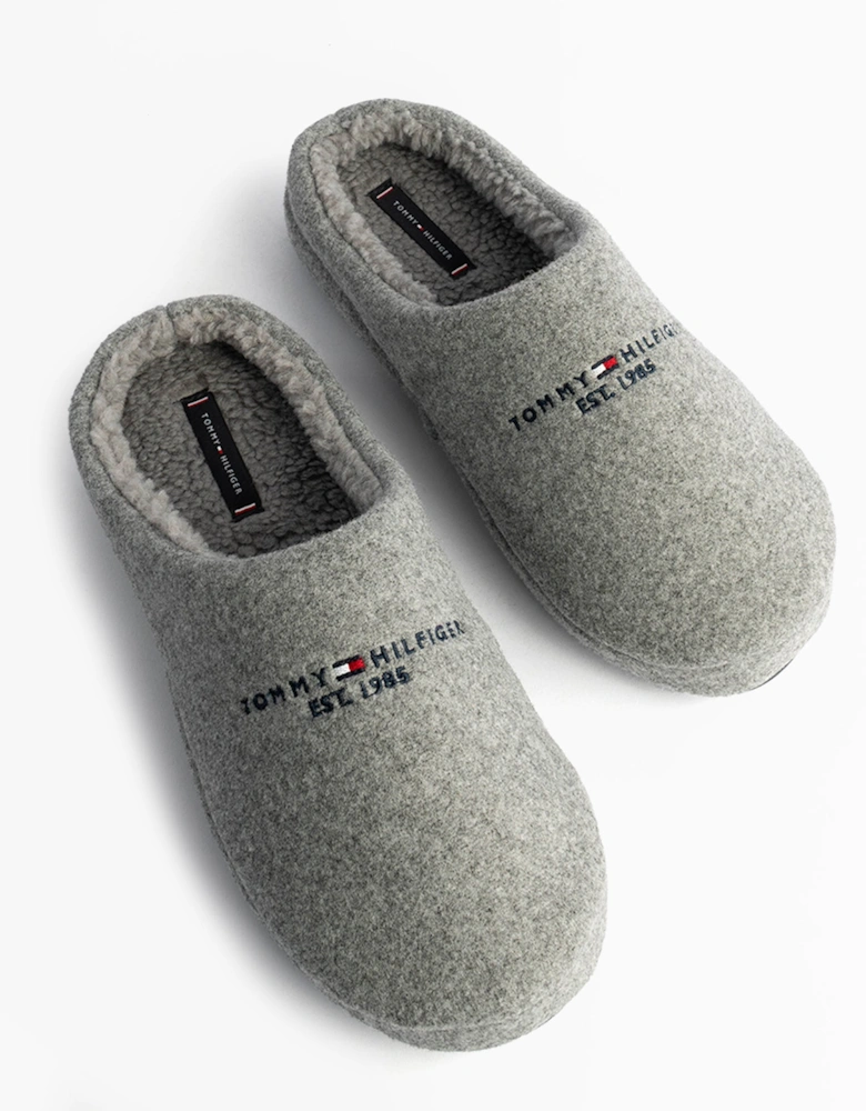 HILFIGER FELT HOUSE Mens House Slippers Universal Grey
