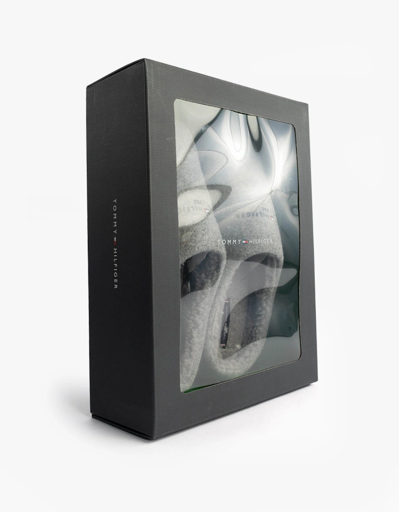 HILFIGER FELT HOUSE Mens House Slippers Universal Grey