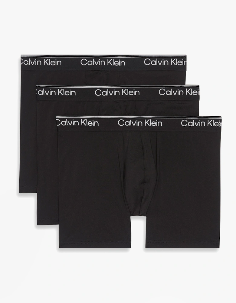 BOXER BRIEF 3 Pack Mens Microfibre Stretch Black