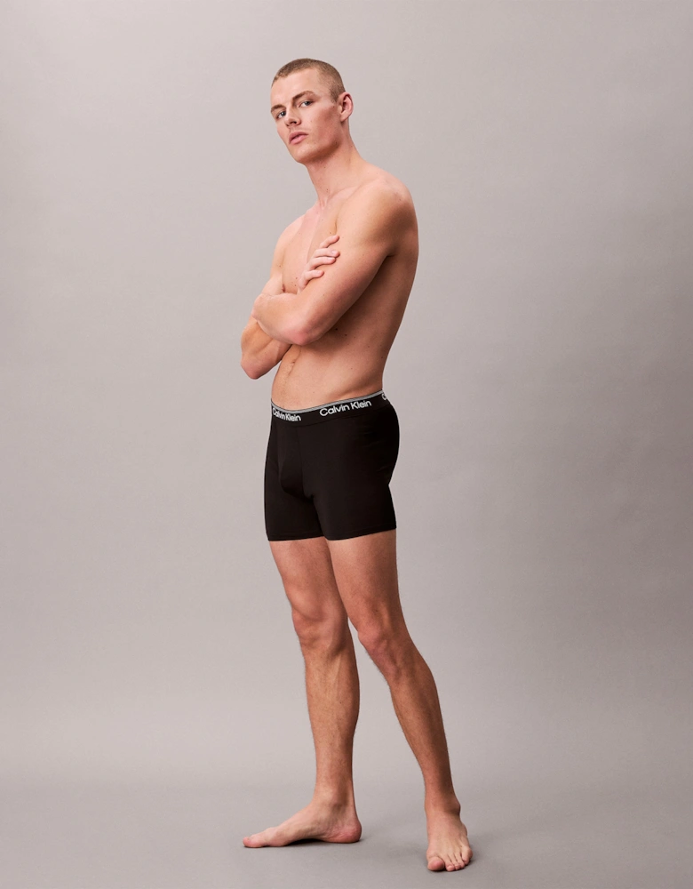 BOXER BRIEF 3 Pack Mens Microfibre Stretch Black