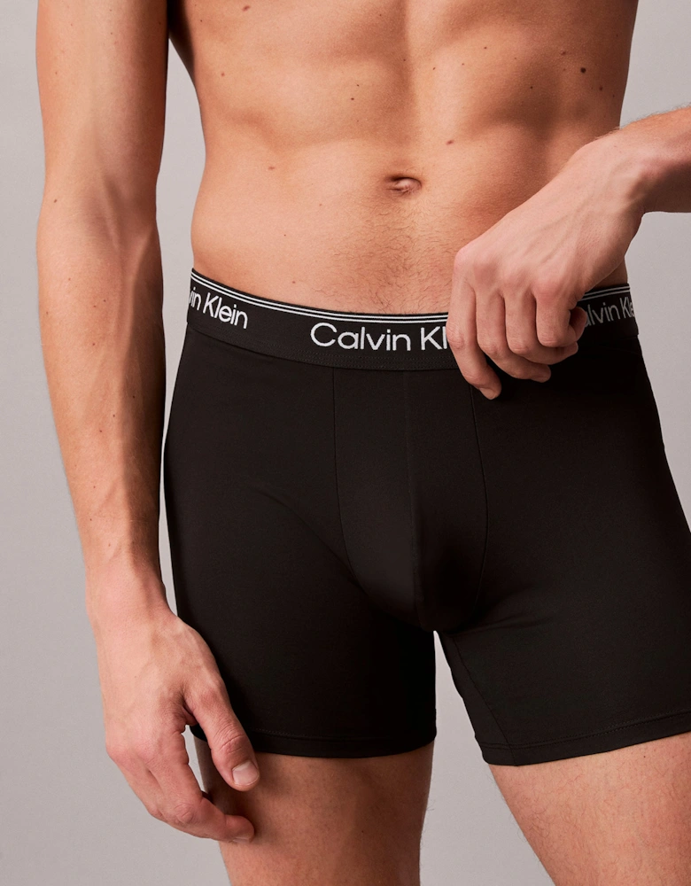 BOXER BRIEF 3 Pack Mens Microfibre Stretch Black