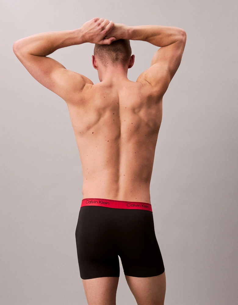 BOXER BRIEF 3 Pack Mens Microfibre Stretch Black