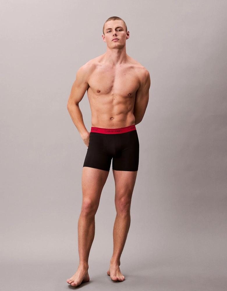 BOXER BRIEF 3 Pack Mens Microfibre Stretch Black