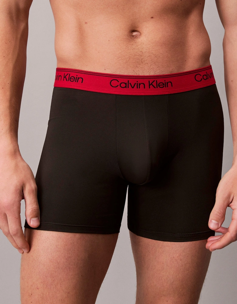 BOXER BRIEF 3 Pack Mens Microfibre Stretch Black