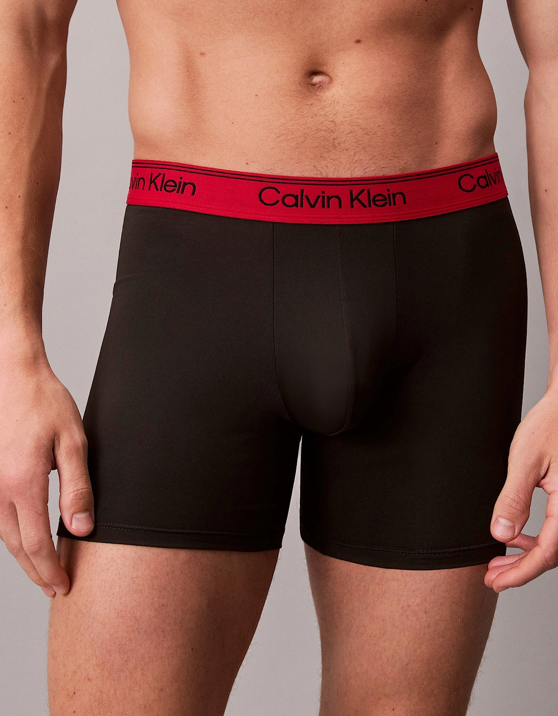 BOXER BRIEF 3 Pack Mens Microfibre Stretch Black