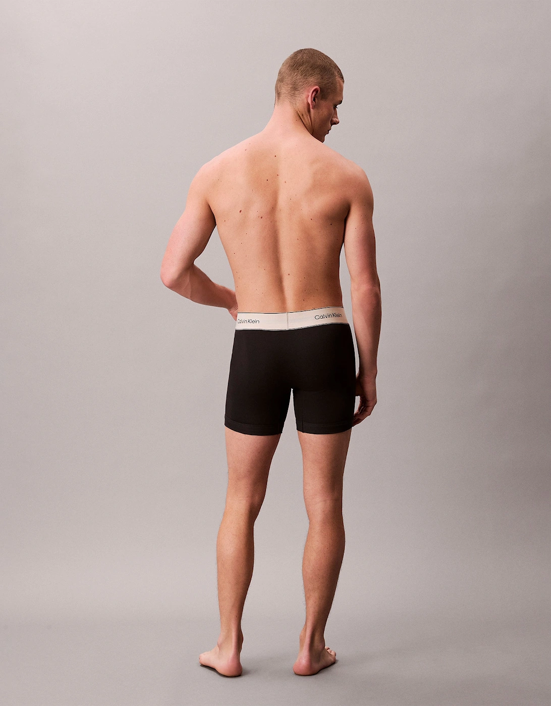 BOXER BRIEF 3 Pack Mens Cotton Stretch Black