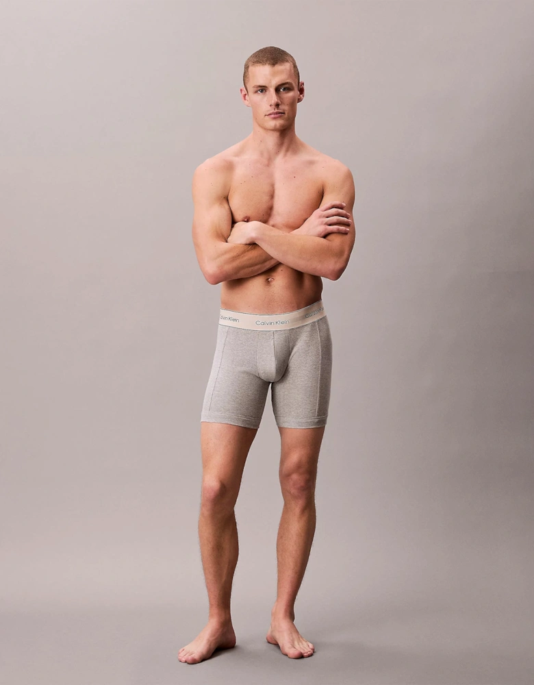 BOXER BRIEF 3 Pack Mens Cotten Stretch Multicoloured