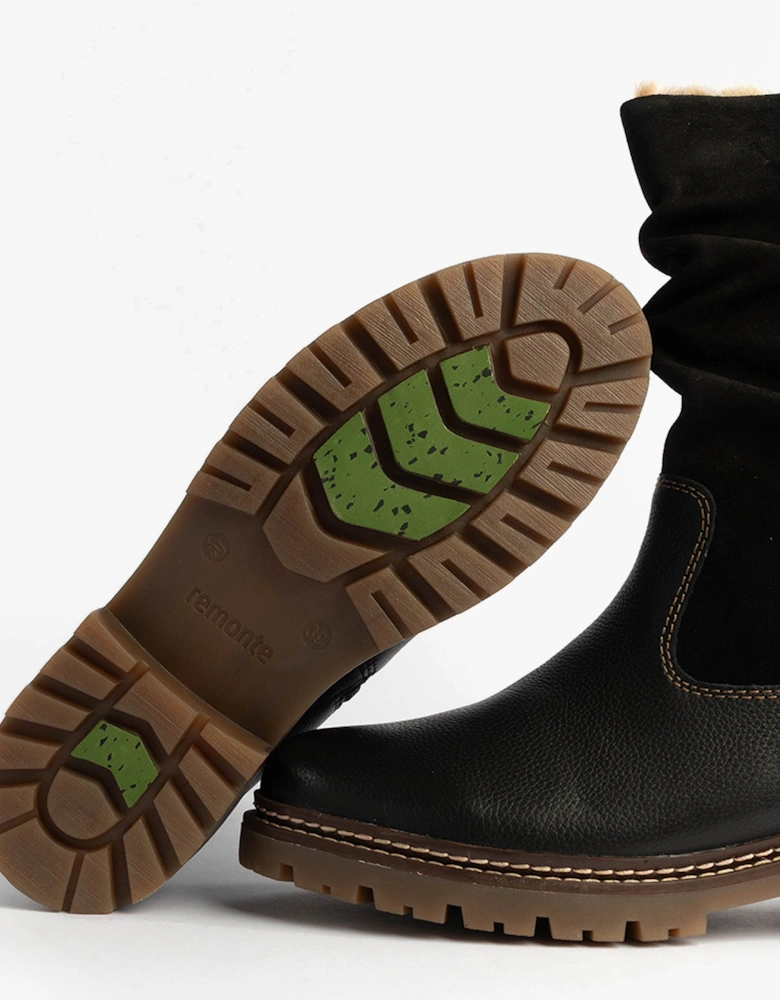 D0B80-00 Womes Side Zip Ankle Boots Black