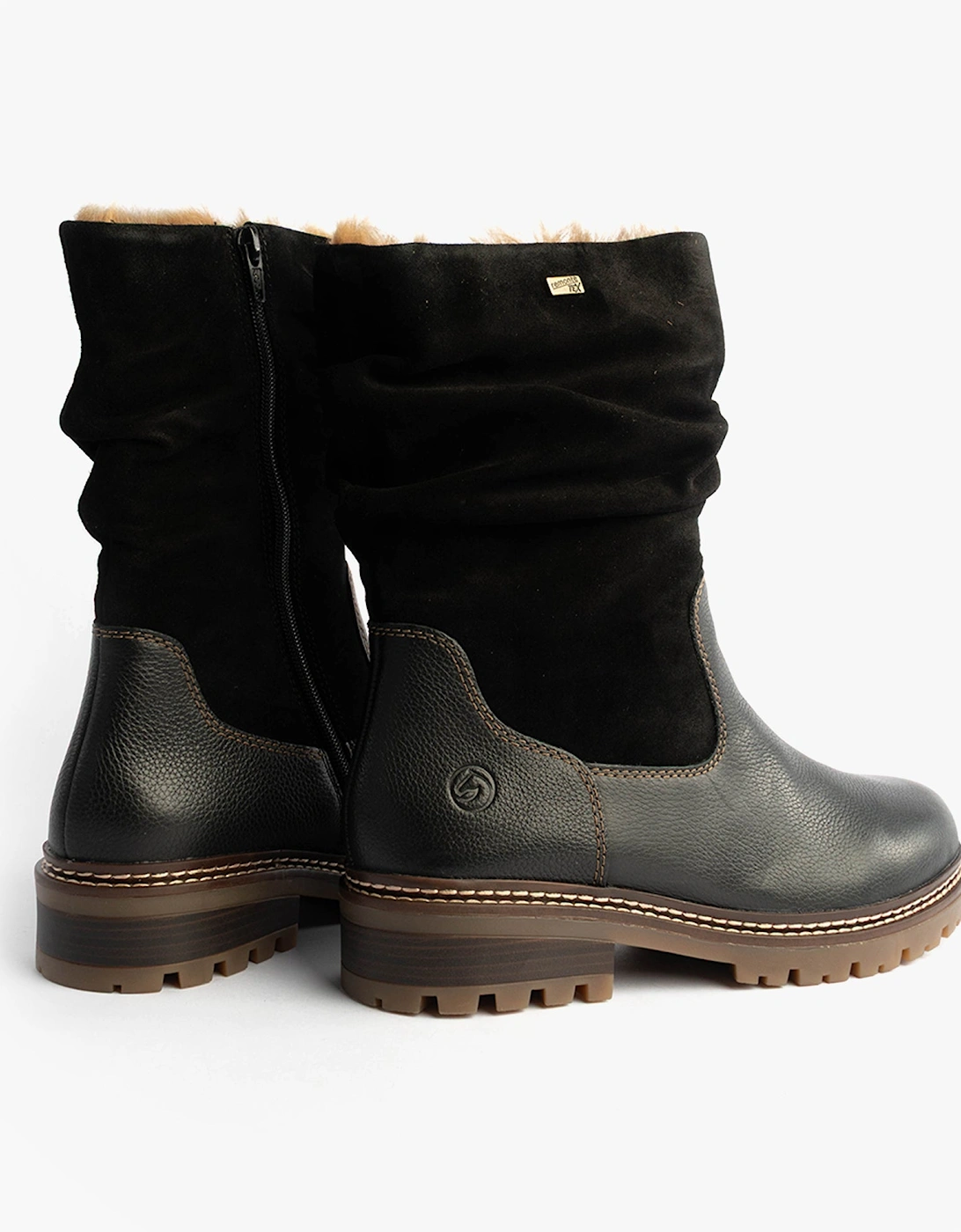 D0B80-00 Womes Side Zip Ankle Boots Black