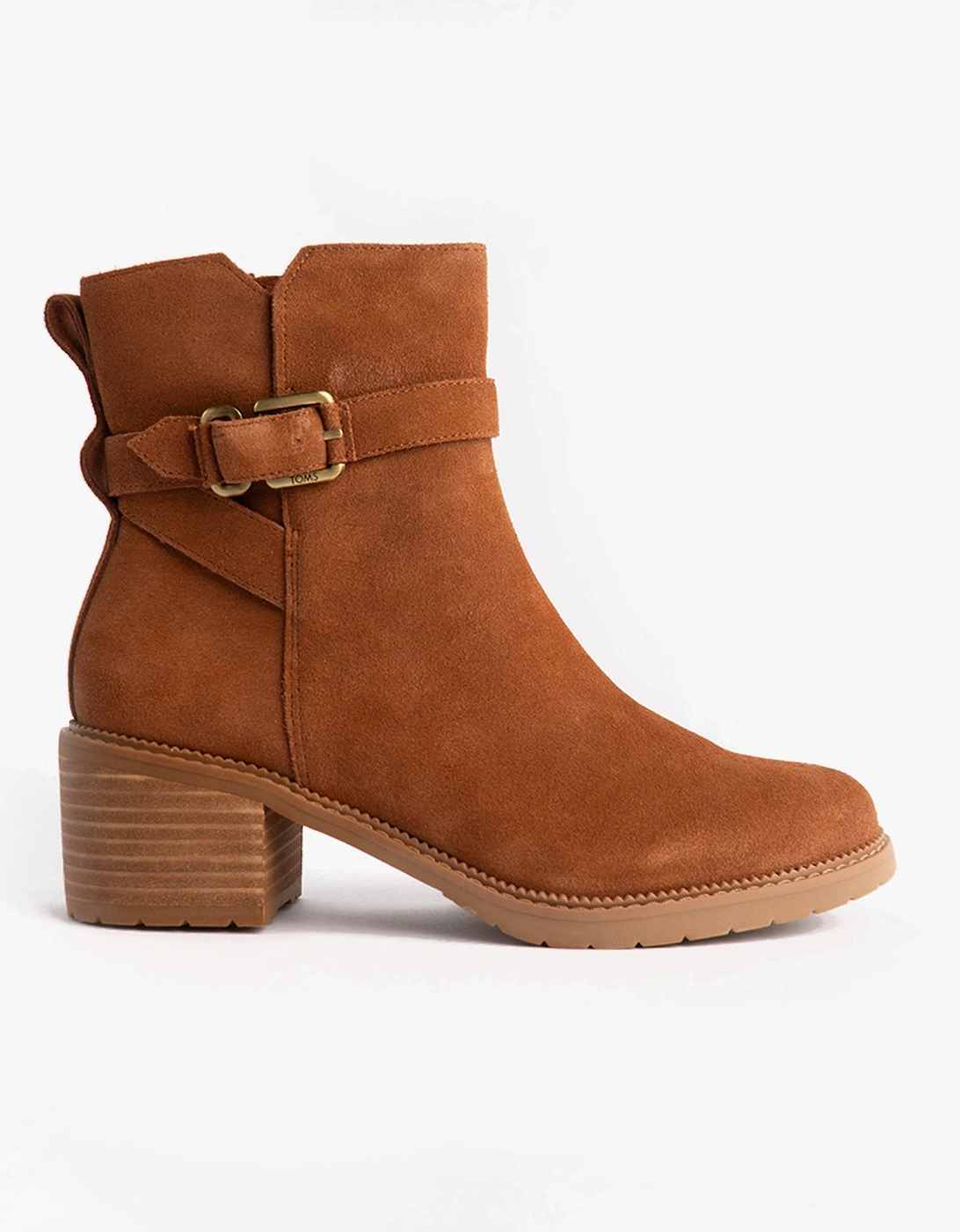 HAILEY BUCKLE Womens Ankle Boots Brown, 7 of 6