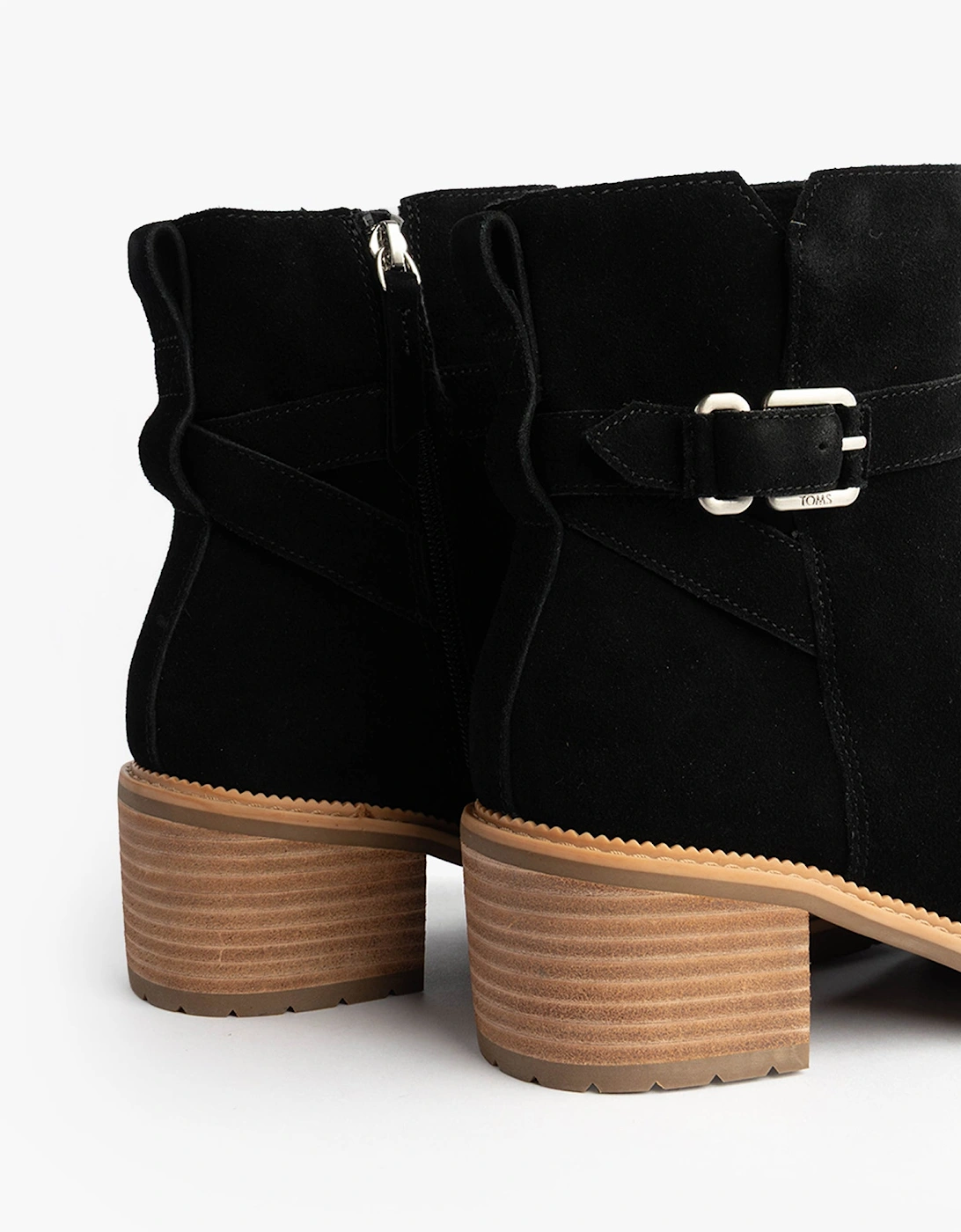 HAILEY BUCKLE Womens Ankle Boots Black