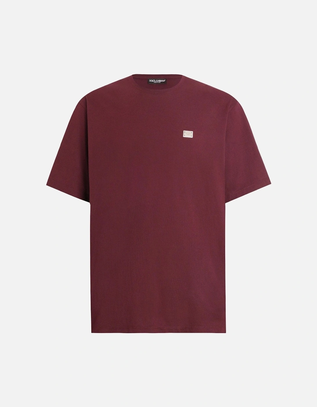 Plaque Logo T-Shirt in Burgundy, 4 of 3