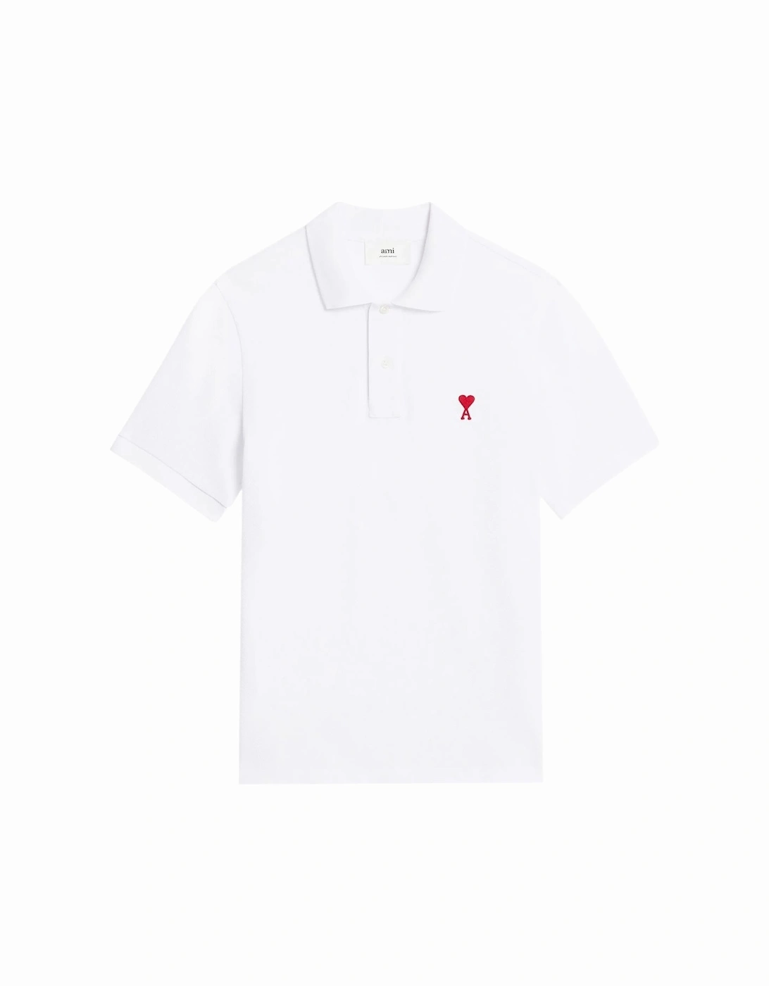 'Ami De Coeur' Polo Shirt in White, 6 of 5