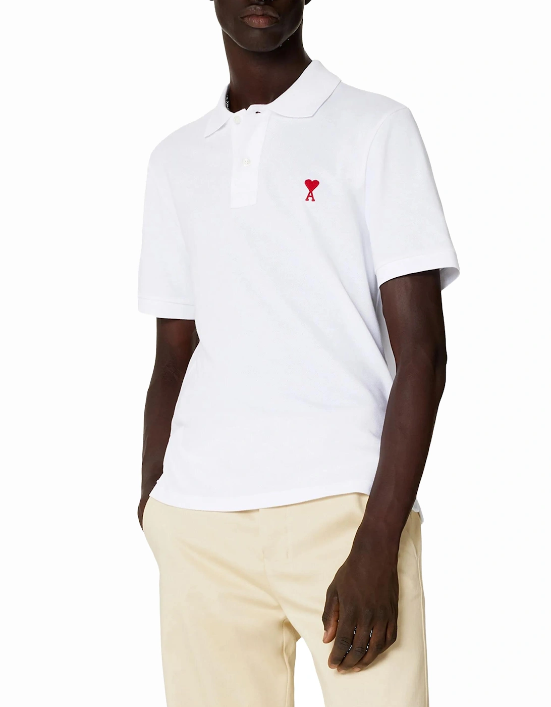 'Ami De Coeur' Polo Shirt in White