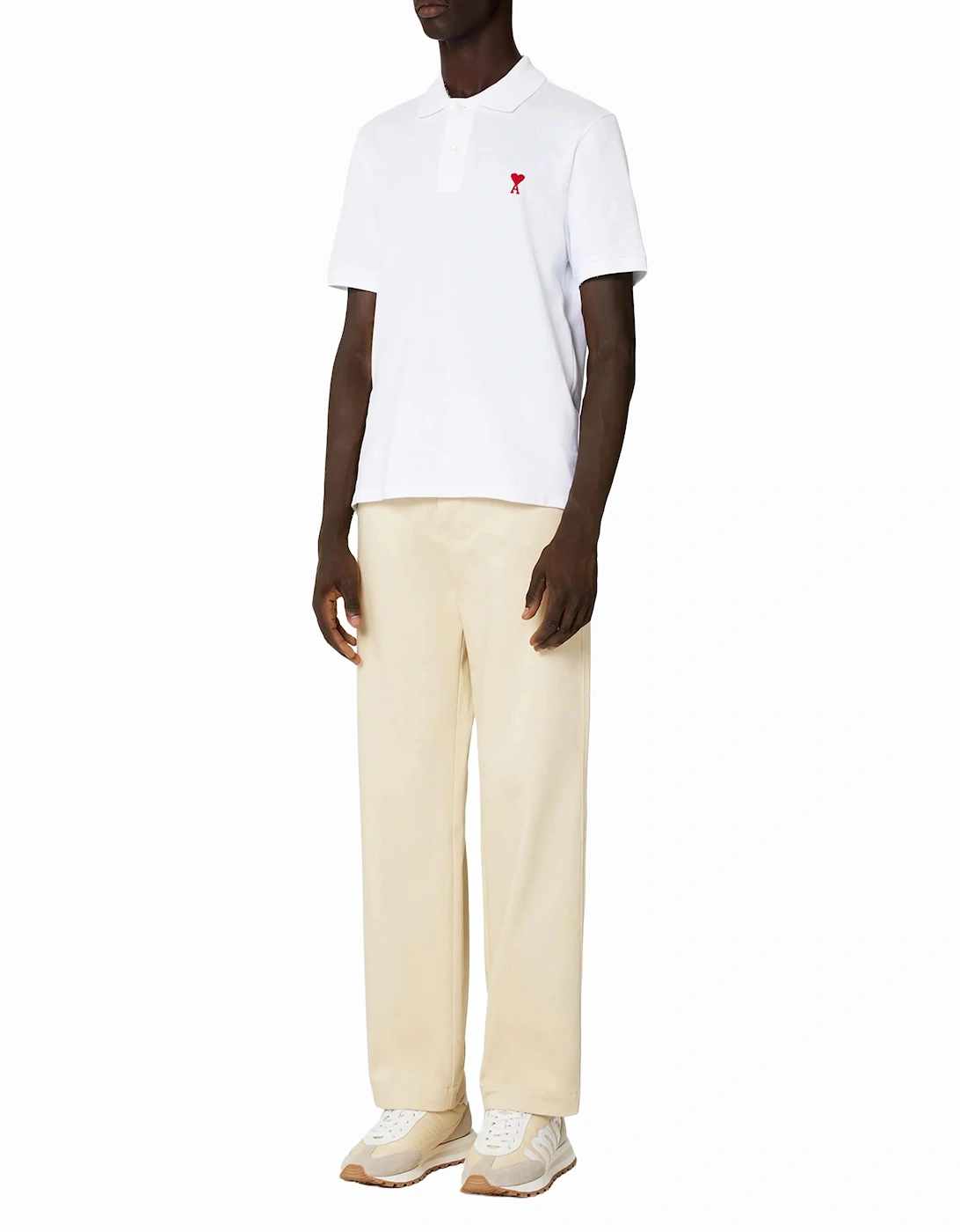 'Ami De Coeur' Polo Shirt in White