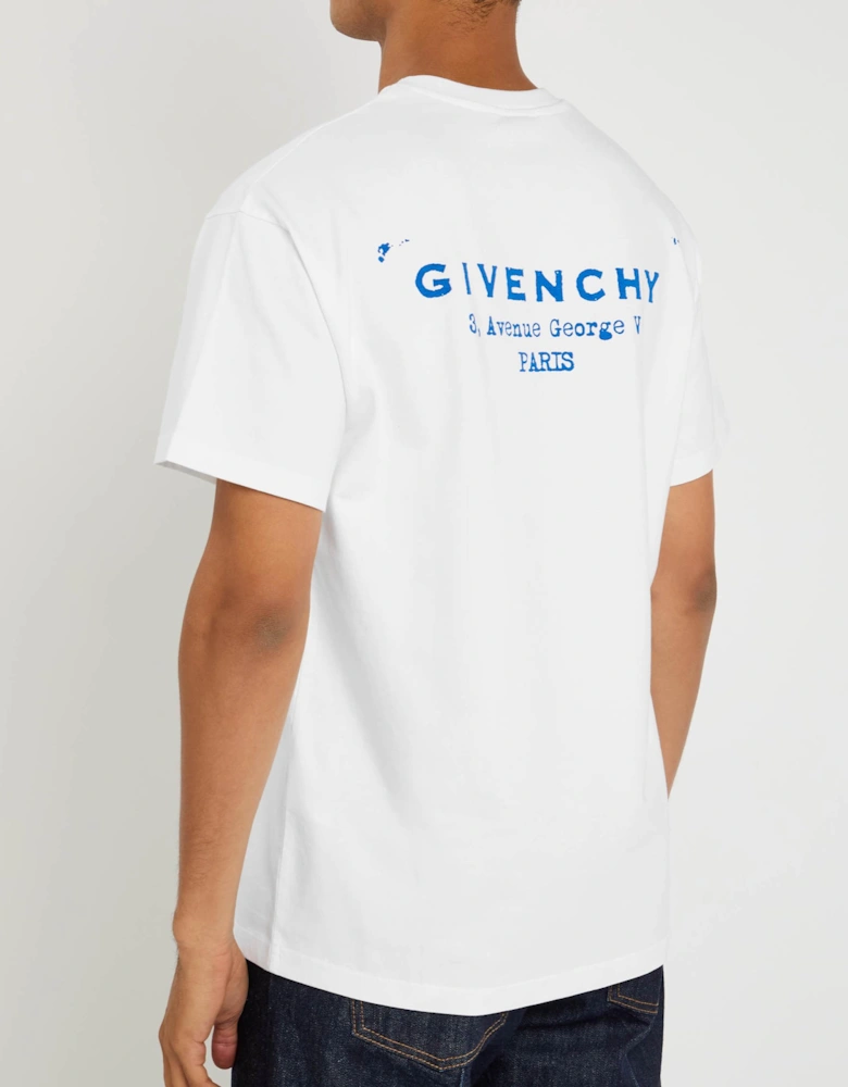 Stamp Print T-Shirt in White