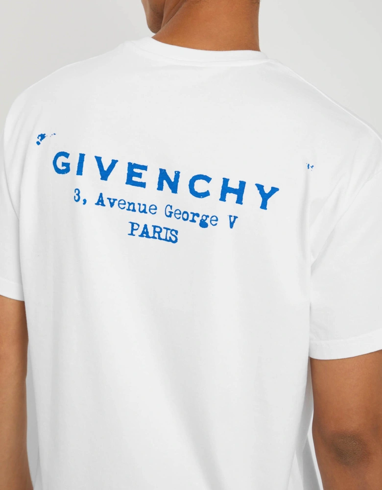 Stamp Print T-Shirt in White