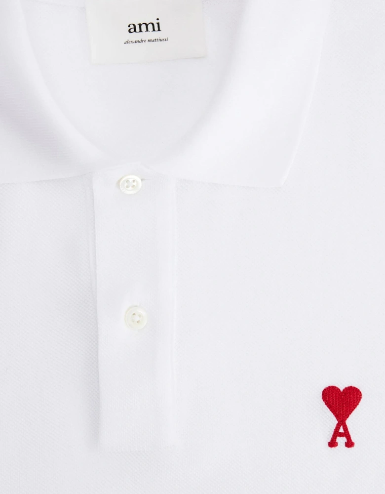 'Ami De Coeur' Polo Shirt in White